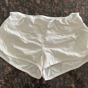 Lululemon Speed up low-rise shorts in White